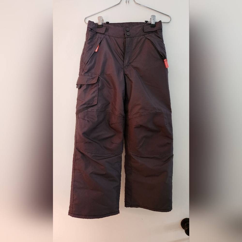 Black Ski Pants with Red Accents